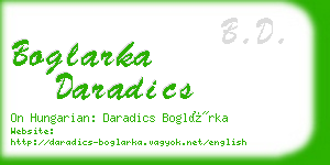 boglarka daradics business card